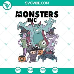 Disney Monster Inc Halloween SVG DXF EPS PNG Cut Files, Halloween SVG File, Halloween Cricut &amp; Silhouette Designs