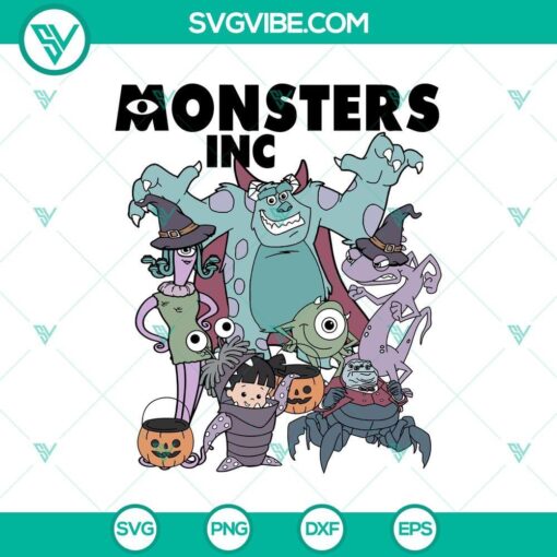 disney monster inc halloween svg dxf eps png cut files