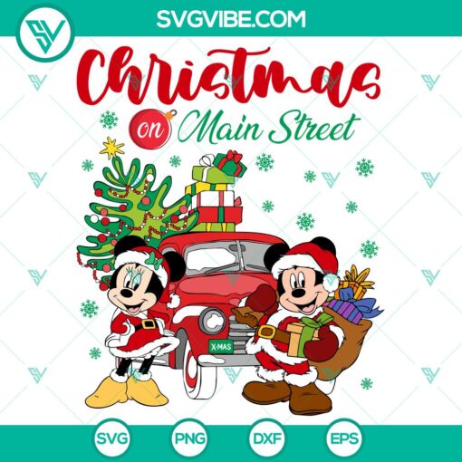 disney mouse christmas on main street svg dxf eps png files