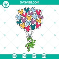 Disney Pascal with Mickey Balloon SVG | Tangled Frog Cute Cut Files