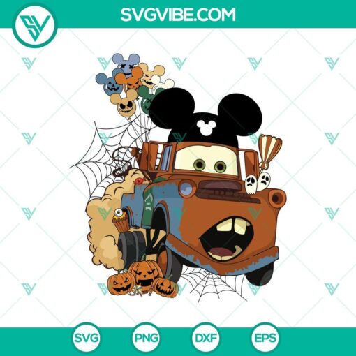 disney pixar tow mater halloween svg dxf eps png cut files