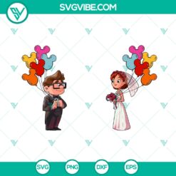 Disney Pixar Up Carl and Ellie Wedding SVG | Love Story Cut Files