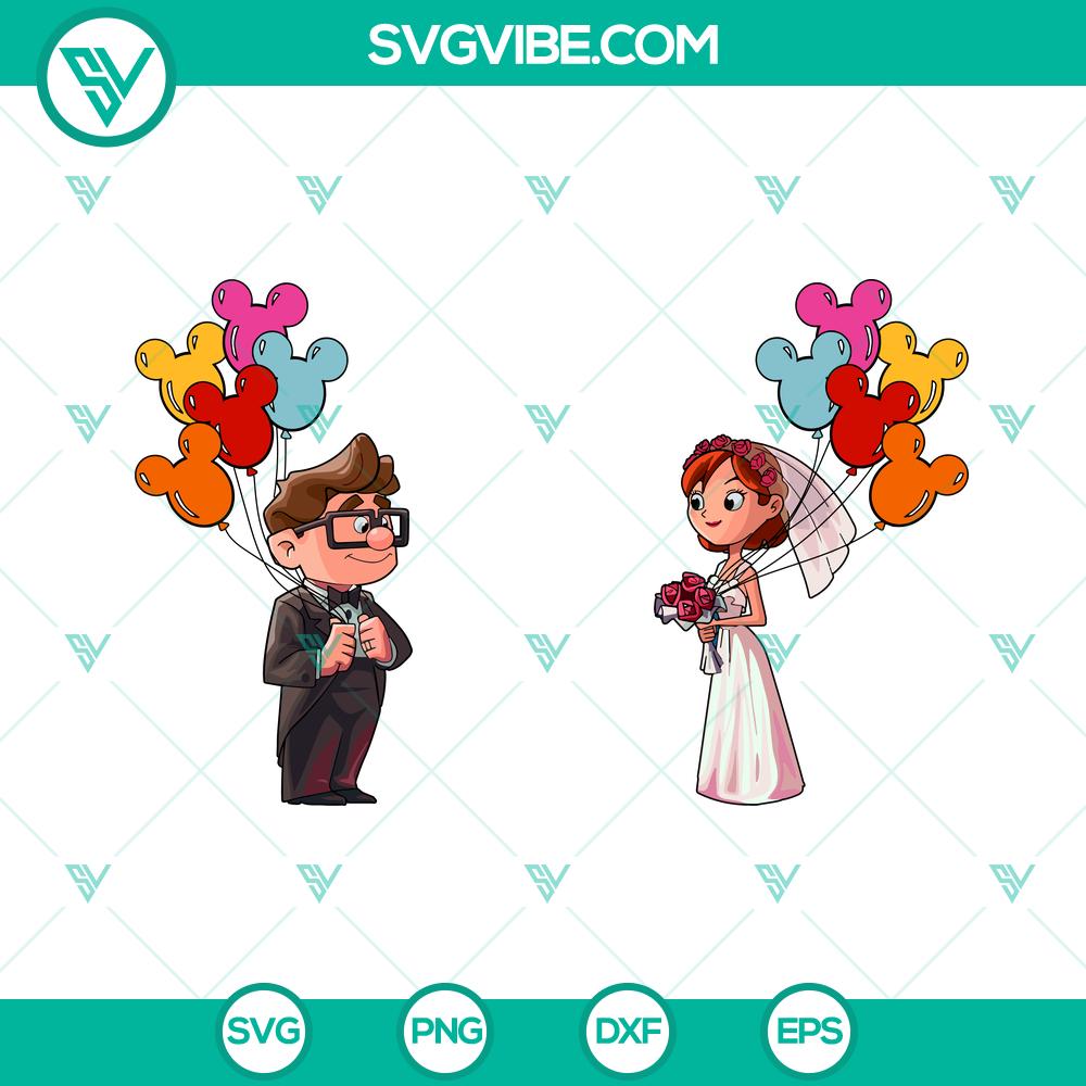 Disney Pixar Up Carl and Ellie Wedding SVG | Love Story Cut Files Disney Pixar Up Carl and Ellie Wedding SVG | Love Story Cut Files