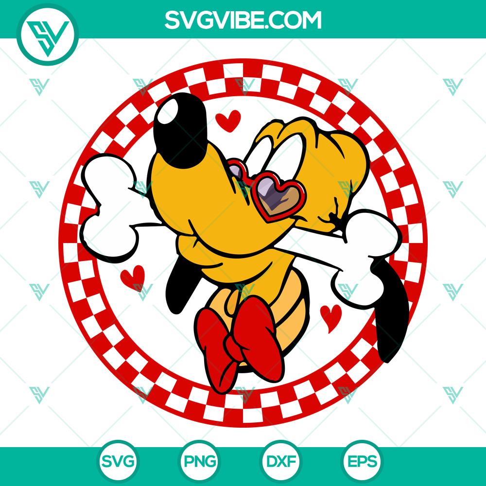 Disney Pluto Dog Checkered Valentine SVG | Puppy Love Cut Files Disney Pluto Dog Checkered Valentine SVG | Puppy Love Cut Files