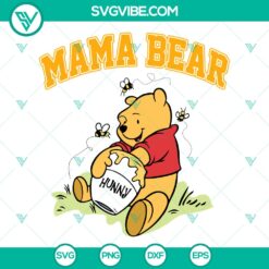 Disney Pooh Mama Bear SVG | Mother's Day Cut Files