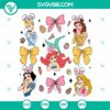Disney Princess Easter Vibes SVG featuring spring-themed cut files with a coquette design. Ideal for crafting projects.