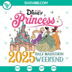 Disney Running Princess SVG | Half Marathon Race Cut Files