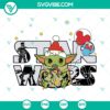 Disney Star Wars Baby Yoda Christmas SVG featuring The Child with holiday-themed cut files for crafts and design projects.
