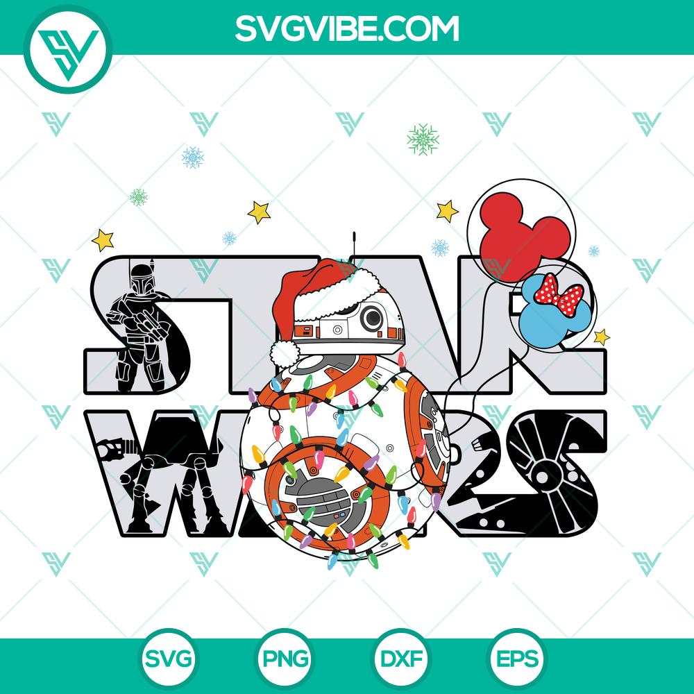 Disney Star Wars BB-8 Christmas SVG | Cute Droid Holiday Cut Files Disney Star Wars BB-8 Christmas SVG | Cute Droid Holiday Cut Files