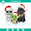 Disney Star Wars Family Christmas SVG featuring galaxy holiday cut files for festive crafting projects.