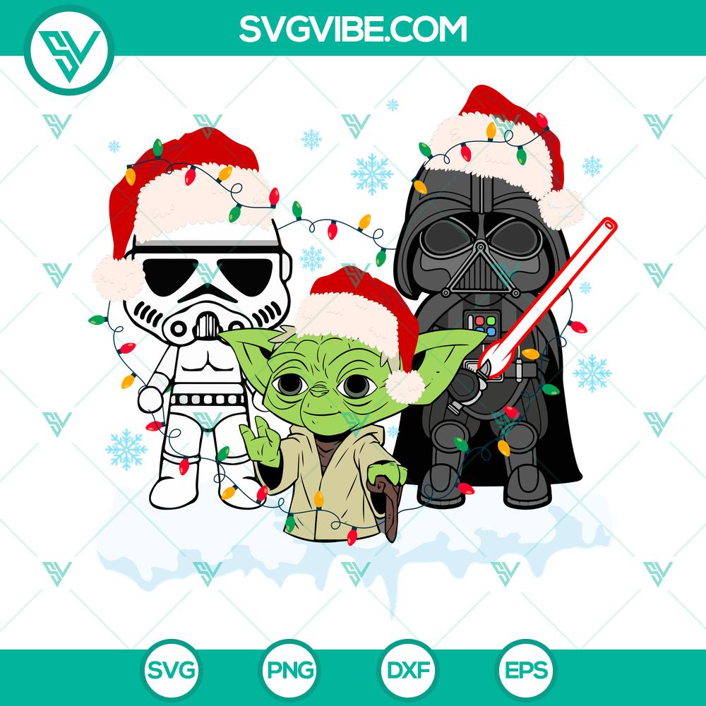 Disney Star Wars Family Christmas SVG | Galaxy Holiday Cut Files Disney Star Wars Family Christmas SVG featuring galaxy holiday cut files for festive crafting projects.