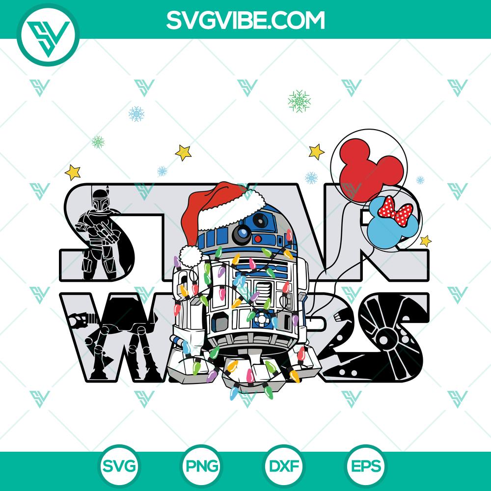 Disney Star Wars R2-D2 Christmas SVG | Galactic Droid Holiday Cut Files Disney Star Wars R2-D2 Christmas SVG | Galactic Droid Holiday Cut Files