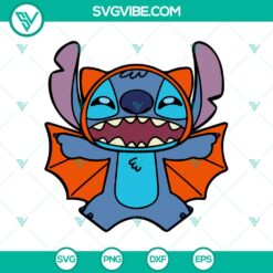 Halloween, Stitch SVG, SVG Files, Disney Stitch Bat SVG, Funny Stitch Halloween 24