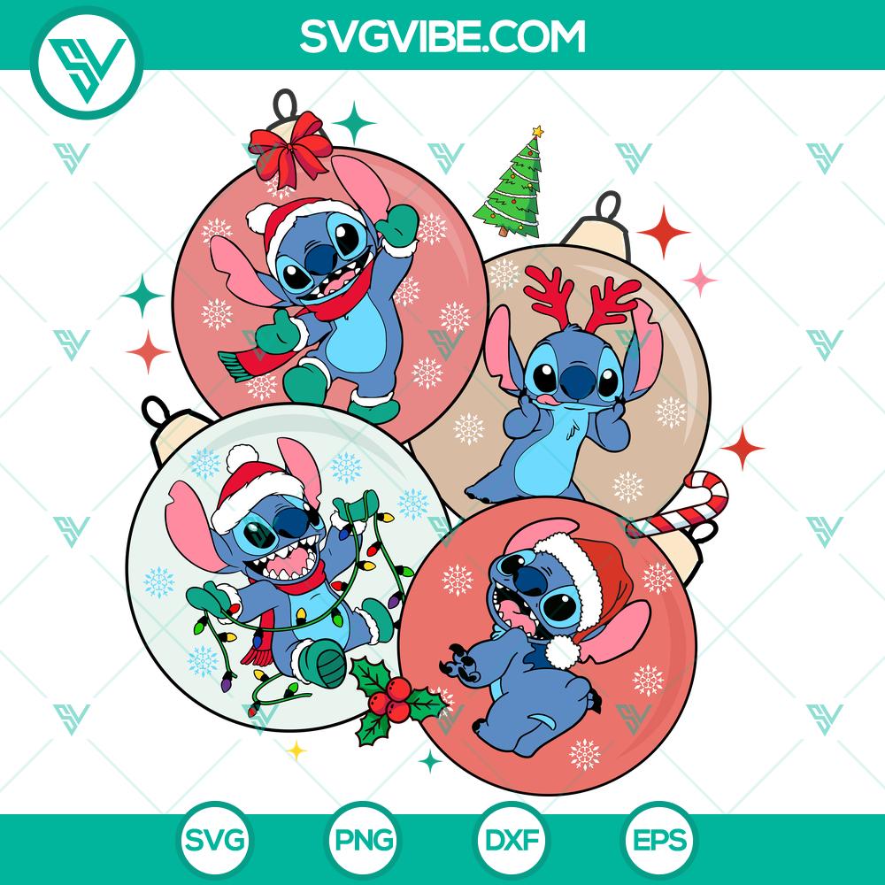 disney-stitch-christmas-ball-svg-dxf-eps-png-files.jpg Disney Stitch character in festive Christmas ball design, available as SVG, DXF, EPS, and PNG files for crafting.