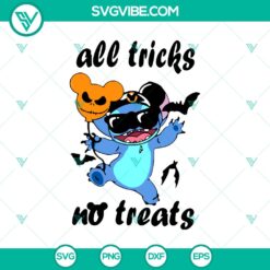 Halloween, Stitch SVG, SVG Files, Disney Stitch Mickey Mouse All Tricks No 12