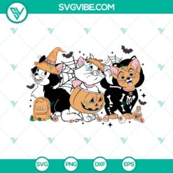 Disney The Aristocats Halloween SVG DXF EPS PNG Cut Files, Halloween SVG File, Halloween Cricut &amp; Silhouette Designs
