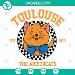 Disney Toulouse The Aristocats 1970 SVG | Vintage Kitten Cut Files