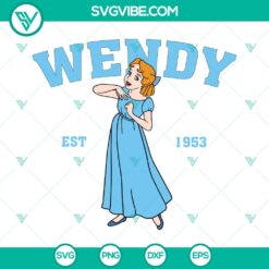 Disney Wendy Darling Est 1953 SVG | Classic Peter Pan Cut Files