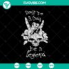 Don't be a lady be a legend SVG with hand skull, Halloween design for digital download.