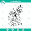 Donald Duck Halloween pumpkin SVG, featuring Disney character in a Halloween theme, perfect for Walt Disney fans.