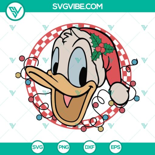 donald duck with santa hat svg dxf eps png files