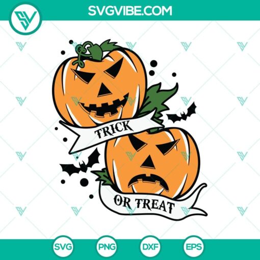 double pumpkin trick or treat svg halloween svg scary svg oct 31 svg