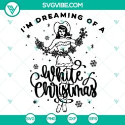 White Christmas digital design file for crafting, featuring SVG, DXF, EPS, and PNG formats. Great for holiday projects.