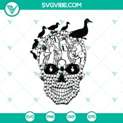 Halloween, Skull SVG, SVG Files, Duck on top Skull Animal SVG, Skull SVG, 6