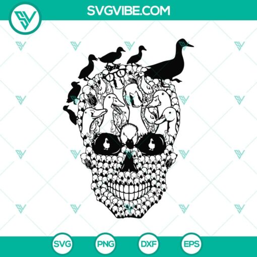 duck on top skull animal svg skull svg horror svg