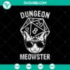 Dungeon Meowster SVG design featuring a cat in Halloween costume. Perfect for spooky crafting projects.