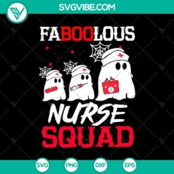 Faboolous Nurse Squad SVG design with Horror, Halloween, and Scary elements for Halloween crafts.