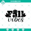 Fall Vibes and Halloween Scary SVG design with Halloween elements perfect for seasonal crafts and decor.