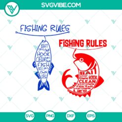 Fishing rules SVG, Fishing SVG, Camping rules SVG