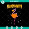 Flamingoween Pumpkin Flamingos Halloween SVG with scary Halloween themed design. Great for spooky holiday crafting.