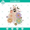 Floral Halloween Ghost SVG featuring a funny design ideal for Halloween crafting projects.