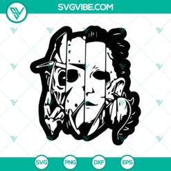 Four Horror Face SVG, Horror Movie SVG, Halloween SVG