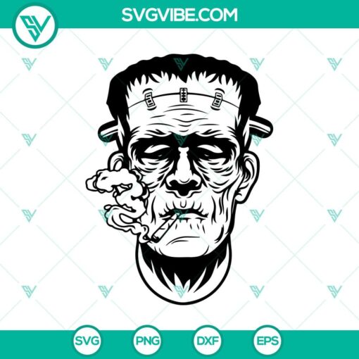 frankenstein smoke weed svg scary face svg frankenstein svg