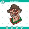 Freddy Krueger SVG featuring horror movie character for Halloween crafts and designs.