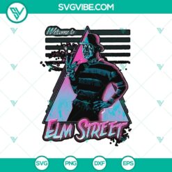 Freddy Krueger Welcome to Elm Street SVG, Horror Movie SVG, Halloween SVG