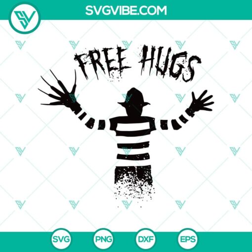 free hugs freddy svg freddy krueger svg horror halloween svg