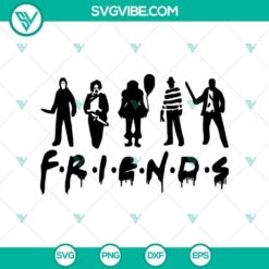 Friends Halloween SVG with scary horror elements, perfect for Halloween crafts and designs.