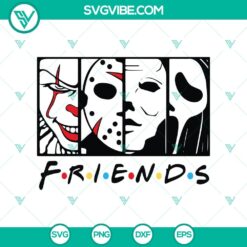 Horror Friends Halloween SVG with spooky and cute characters perfect for Happy Halloween designs.