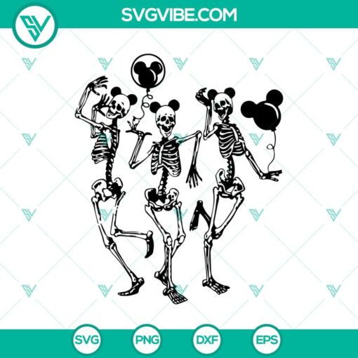 funny disney skeleton dancing svg mickey skeleton svg happy halloween svg