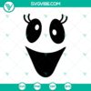 Cute and funny ghost face SVG design for Halloween, featuring a humorous ghost character. Great for spooky crafts and decorations.