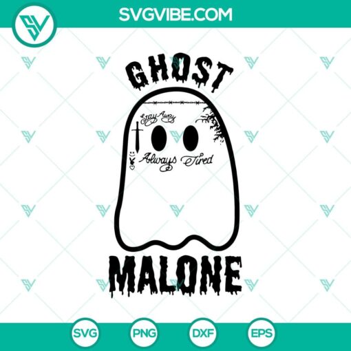 funny ghost malone svg ghost svg funny halloween svg