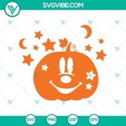 Funny Halloween Pumpkin And Star SVG, Disney Halloween SVG, Mickey And Minnie SVG