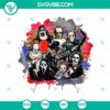 Funny horror characters friends SVG featuring horror killer and Halloween elements, perfect for spooky design projects.