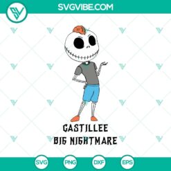 Gastillee Big Nightmare SVG, Jack Skellington SVG, Funny Halloween SVG