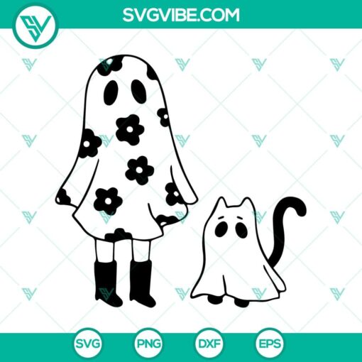 ghost cat ghost girl svg funny halloween svg ghost svg