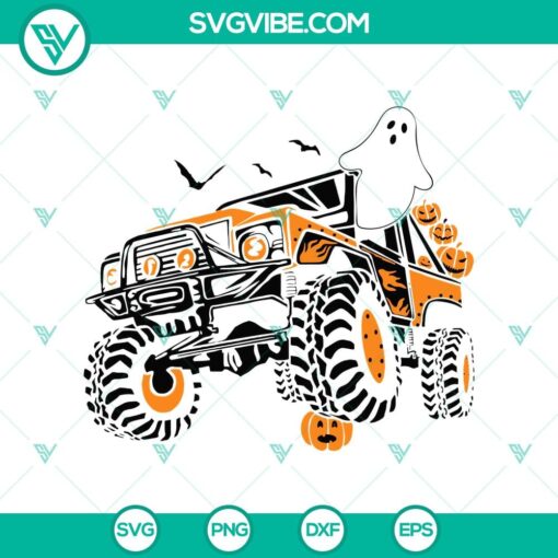 ghost drive truck svg ghost halloween svg pumpkin svg